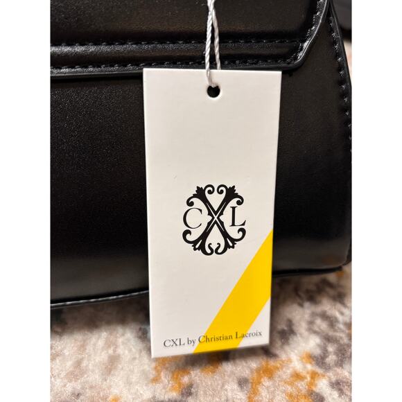 CXL by Christian Lacroix Laine Matte Patent Crossbody Bag Black NWT - Picture 7 of 7